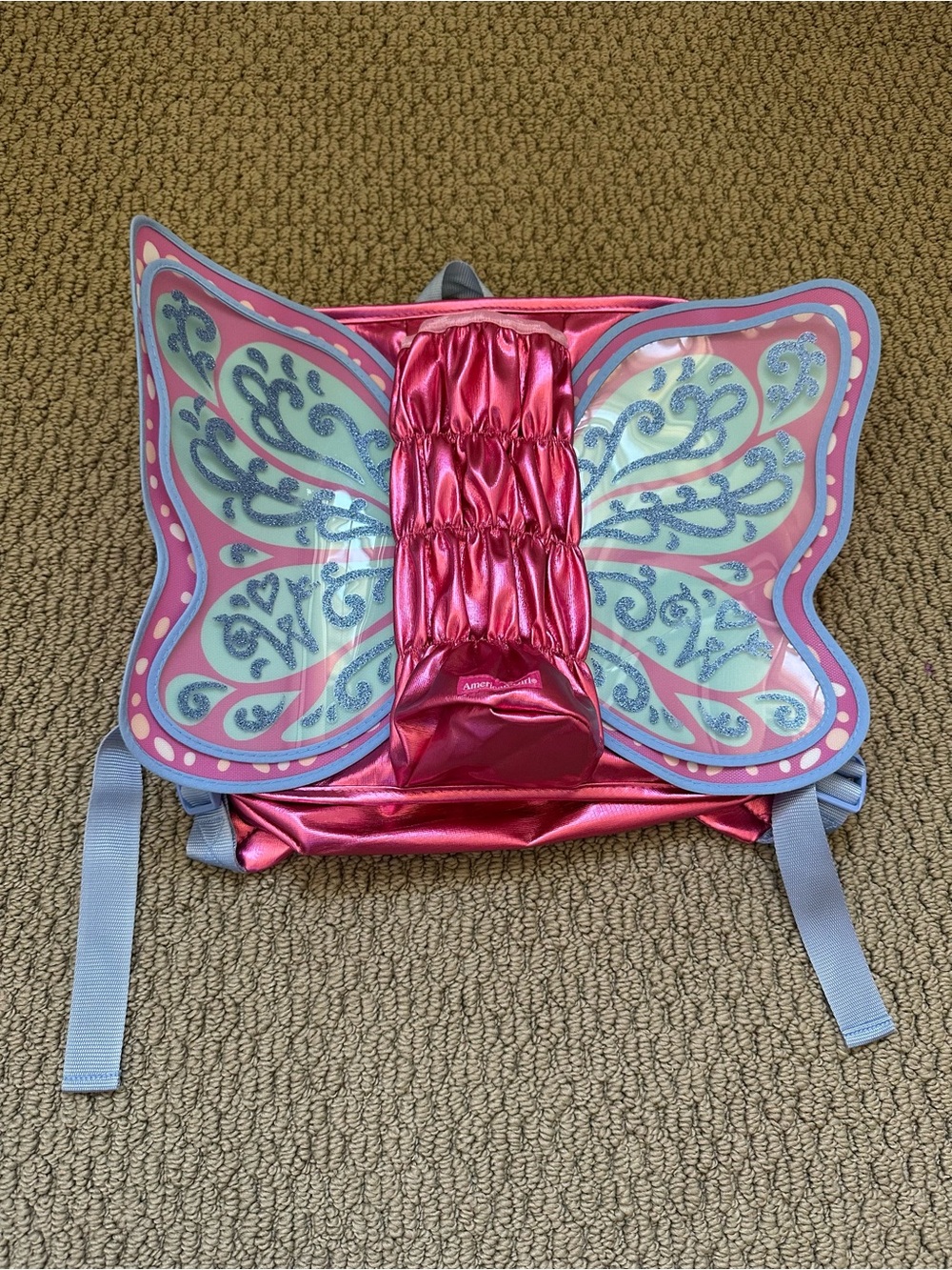 American Girl Pink Flutter Wings Backpack Carrier for Wellie Wisher Dolls